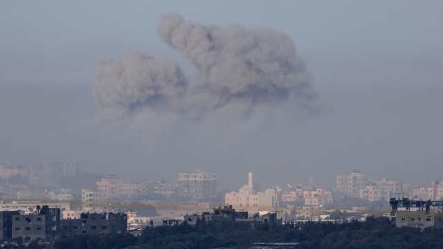TOPSHOT - A picture taken from the southern Israeli city of Sderot shows smoke billowing over the northern Gaza Strip during Israeli bombardment on October 18, 2023, amid ongoing battles between Israel and the Palestinian group Hamas. Thousands of people, both Israeli and Palestinians have died since October 7, 2023, when Palestinian Hamas militants in the Gaza Strip entered southern Israel in a surprise attack leading Israel to declare war on Hamas in Gaza on October 8. (Photo by JACK GUEZ / AFP)