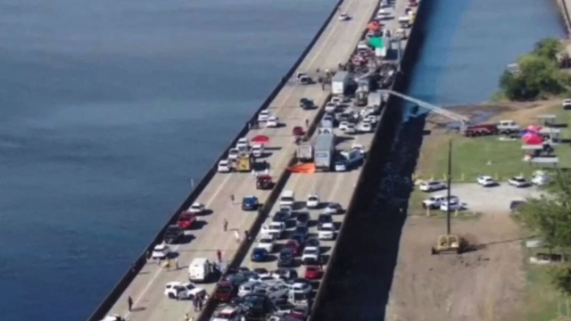 TOPSHOT - This still image obtained from a handout video released by the Lousiana State Police on Facebook shows cars piled up after a crash on Interstate 55 highway in St. John the Baptist Parish, Louisiana, on October 23, 2023. A large cloud of fog enveloping a highway led to at least 158 car crashes and seven deaths in the southern US state of Louisiana, authorities said. The so-called "super fog," which US media reported was caused by a mixture of marsh fires and dense fog, led to a massive pileup on Interstate 55, about 30 miles (48 kilometers) outside of New Orleans, the Louisiana State Police said in a statement. (Photo by Louisiana State Police / AFP) / RESTRICTED TO EDITORIAL USE - MANDATORY CREDIT "AFP PHOTO / LOUISIANA STATE POLICE " - NO MARKETING - NO ADVERTISING CAMPAIGNS - DISTRIBUTED AS A SERVICE TO CLIENTS