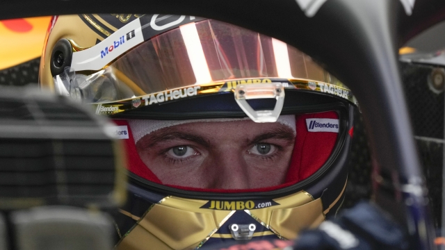 Red Bull driver Max Verstappen of the Netherlands sits in his car during a practice session for the Formula One Mexico Grand Prix auto race at the Hermanos Rodriguez racetrack in Mexico City, Friday, Oct. 27, 2023. (AP Photo/Fernando Llano)