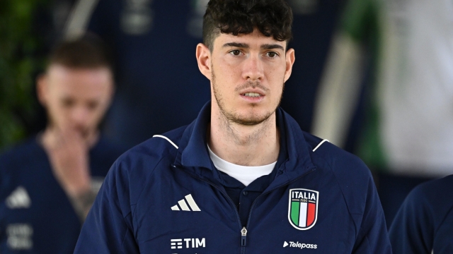 Italian player Alessandro Bastoni before a training session of the Italian national soccer team at the Coverciano traning centre near Florence, Italy, 14 November 2023. ANSA/CLAUDIO GIOVANNINI