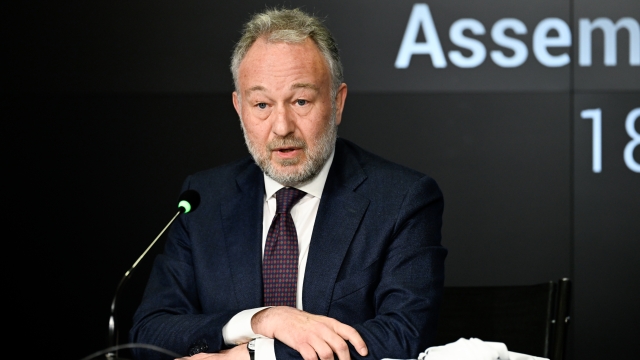 TURIN, ITALY - JANUARY 18: Gianluca Ferrero during a press conference after the Juventus Shareholders' Meeting at Allianz Stadium on January 18, 2023 in Turin, Italy. (Photo by Daniele Badolato - Juventus FC/Juventus FC via Getty Images)