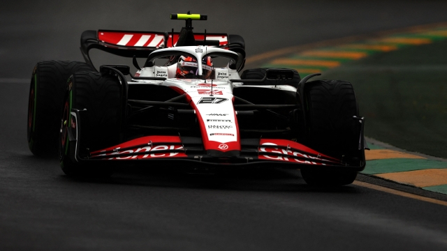 Haas F1 Team's German driver Nico Hulkenberg drives during the second practice session of the 2023 Formula One Australian Grand Prix at the Albert Park Circuit in Melbourne on March 31, 2023. (Photo by Martin KEEP / AFP) / -- IMAGE RESTRICTED TO EDITORIAL USE - STRICTLY NO COMMERCIAL USE --