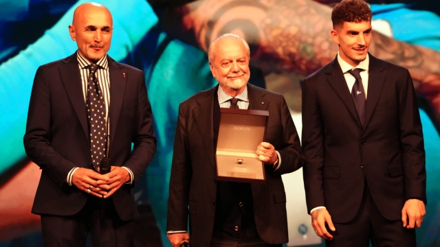 GAZZETTA SPORTS AWARDS, CRUISE EDITION NELLA FOTO: SPALLETTI, DE LAURENTIIS, DI LORENZO FOTO ALFATER