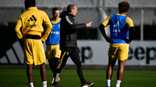 TURIN, ITALY - DECEMBER 18: Massimiliano Allegri of Juventus during a training session at JTC on December 18, 2023 in Turin, Italy. (Photo by Daniele Badolato - Juventus FC/Juventus FC via Getty Images)