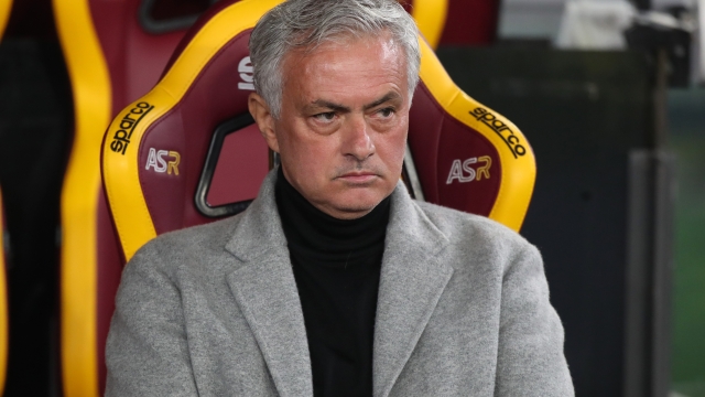 ROME, ITALY - JANUARY 03:  Jose Mourinho, Head Coach of AS Roma, looks on prior to the Coppa Italia Round of 16 match between AS Roma and Cremonese at Stadio Olimpico on January 03, 2024 in Rome, Italy. (Photo by Paolo Bruno/Getty Images)