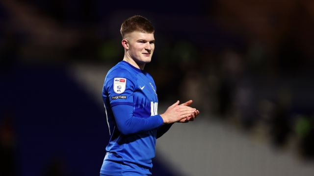 BIRMINGHAM, ENGLAND - JANUARY 13: Jordan James of Birmingham applauds the fans following the Sky Bet Championship match between Birmingham City and Swansea City at St Andrews (stadium) on January 13, 2024 in Birmingham, England. (Photo by Naomi Baker/Getty Images)