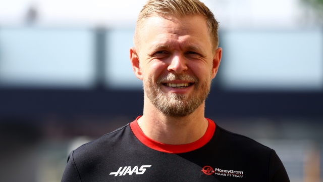 ABU DHABI, UNITED ARAB EMIRATES - NOVEMBER 24: Kevin Magnussen of Denmark and Haas F1 walks in the Paddock prior to practice ahead of the F1 Grand Prix of Abu Dhabi at Yas Marina Circuit on November 24, 2023 in Abu Dhabi, United Arab Emirates. (Photo by Mark Thompson/Getty Images)