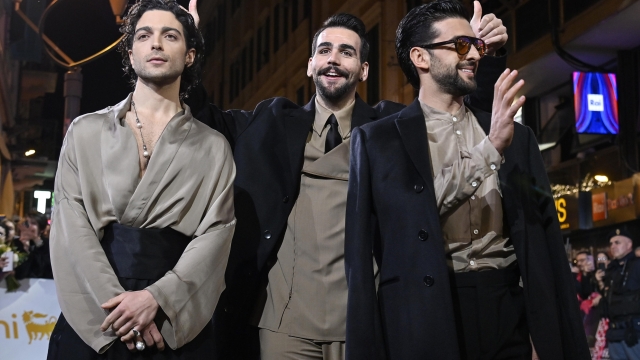 Italian operatic pop tenors Il Volo arrive on the green carpet during an event held at the eve of the 74th Sanremo Italian Song Festival, Sanremo, Italy, 05 February 2024. The festival runs from 06 to 10 February 2024. ANSA/RICCARDO ANTIMIANI