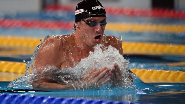 Nicolò Martinenghi  ( Ital) silver  100m breaststroke at the World Aquatics Championships Doha 2024  - sport- swimming -Doha (Qatar) February 12, 2024 (Photo by Gian Mattia D\'Alberto / LaPresse)