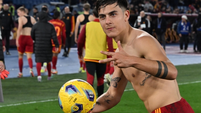 Roma's Paulo Dybala at the end of the Serie A soccer match between AS Roma and Torino FC at Olimpico stadium in Rome, Italy, 26 February 2024.   ANSA/MAURIZIO BRAMBATTI