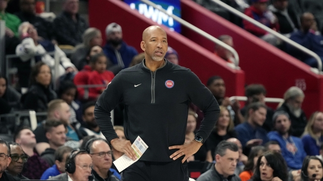 Detroit Pistons head coach Monty Williams watches from the sideline during the second half of an NBA basketball game against the Orlando Magic, Saturday, Feb. 24, 2024, in Detroit. (AP Photo/Carlos Osorio)