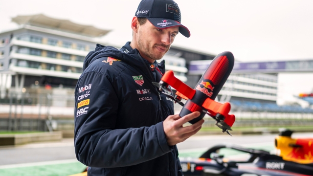 Max Verstappen of the Netherlands and the Red Bull Drone 1 seen in Silverstone, Great Britain on February 13, 2024. // Joerg Mitter / Red Bull Content Pool // SI202402270363 // Usage for editorial use only //