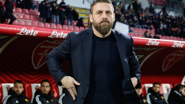 AS Roma's coach Daniele De Rossi  prior to  the Italian Serie A soccer match between AC Monza and AS Roma at U-Power Stadium in Monza, Italy, 2 March 2024. ANSA / ROBERTO BREGANI