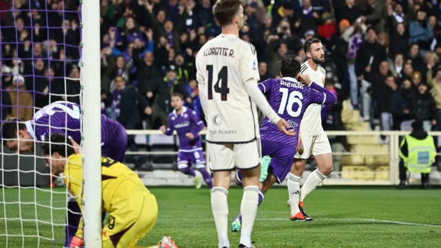 Luca Ranieri (ACF Fiorentina) celebrates after scoring goal 1-0 during the Serie a Tim match between Fiorentina and Roma - Serie A TIM at Artemio Franchi Stadium - Sport, Soccer - Florence, Italy - Sunday March 10, 2024 (Photo by Massimo Paolone/LaPresse)