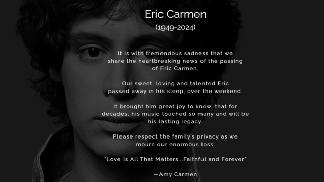 Eric Carmen morto