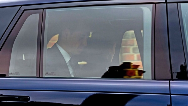 Kate Middleton in auto con William