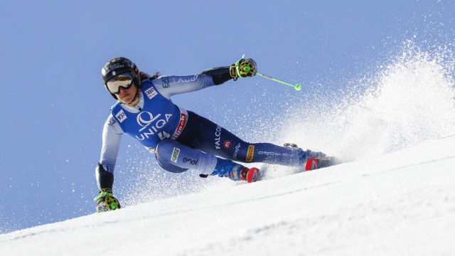 SAALBACH, AUSTRIA - MARCH 17 : Federica Brignone of Team Italy in action during the Audi FIS Alpine Ski World Cup Finals Women's Giant Slalom on March 17, 2024 in Saalbach Austria. (Photo by Christophe Pallot/Agence Zoom/Getty Images)