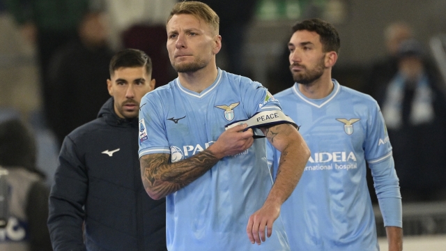 Foto Fabrizio Corradetti/LaPresse 17 Dicembre 2023 Roma, Italia - SS Lazio vs Inter  - Campionato italiano di calcio Serie A TIM 2023/2024 - Stadio Olimpico. Nella foto: Ciro Immobile (SS Lazio);   December 17, 2023 Rome, Italy - SS Lazio vs Inter - Italian Serie A Football Championship 2023/2024 - Olympic Stadium. In the photo: Ciro Immobile (SS Lazio);