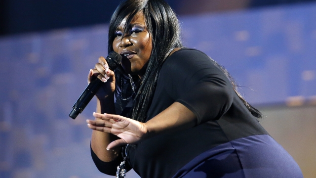 FILE - Mandisa performs during the Dove Awards Tuesday, Oct. 7, 2014, in Nashville, Tenn. Mandisa, a contemporary Christian singer who appeared on ?American Idol? and won a Grammy for her 2013 album ?Overcomer?, has died. She was 47.  A representative for the singer told The Associated Press that the singer was found dead in her home in Nashville, Tenn., on Thursday, April 18, 2024. (AP Photo/Mark Humphrey, File)