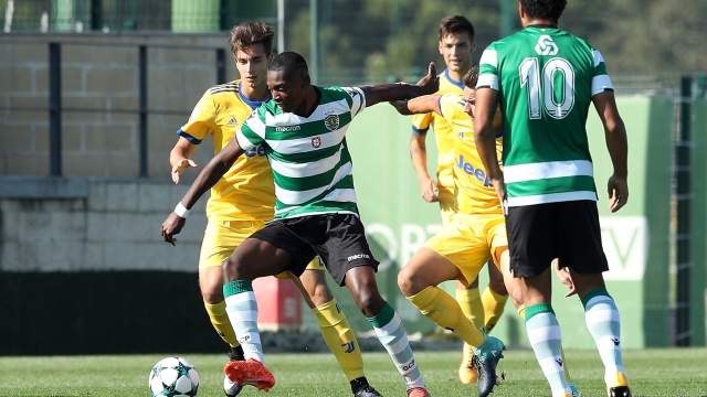 ALCOCHETE, PORTUGAL - OCTOBER 31: Sporting CP forward Rafael Leao during the UEFA Youth League match between Sporting CP and Juventus FC at Academia Seixal on October 31, 2017 in Alcochete, Portugal. (Photo by Carlos Rodrigues/Juventus FC via Getty Images)