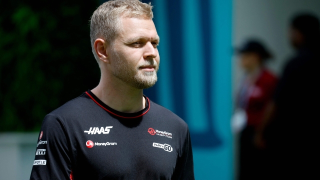 MIAMI, FLORIDA - MAY 05: Kevin Magnussen of Denmark and Haas F1 walks in the Paddock prior to the F1 Grand Prix of Miami at Miami International Autodrome on May 05, 2024 in Miami, Florida.   Chris Graythen/Getty Images/AFP (Photo by Chris Graythen / GETTY IMAGES NORTH AMERICA / Getty Images via AFP)