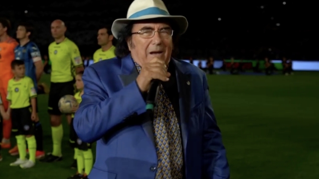 Al Bano canta Inno di Mameli Juventus-Atalanta Coppa Italia
