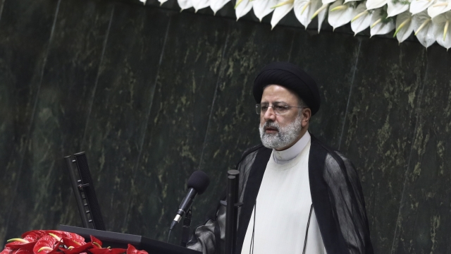 FILE - Iranian President Ebrahim Raisi delivers a speech after taking his oath as president in a ceremony at the parliament in Tehran, Iran on Aug. 5, 2021. President Raisi, the country's foreign minister and others have been found dead at the site of a helicopter crash Monday, May 20, 2024, after an hourslong search through a foggy, mountainous region of the country's northwest, state media reported. (AP Photo/Vahid Salemi, File)