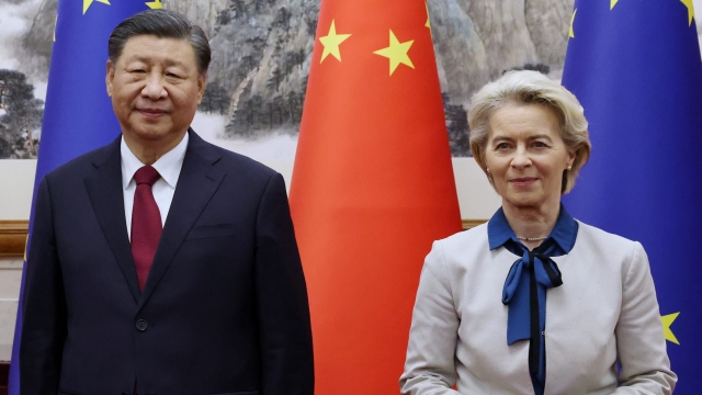 Xi Jin Ping e Ursula Von der Leyen