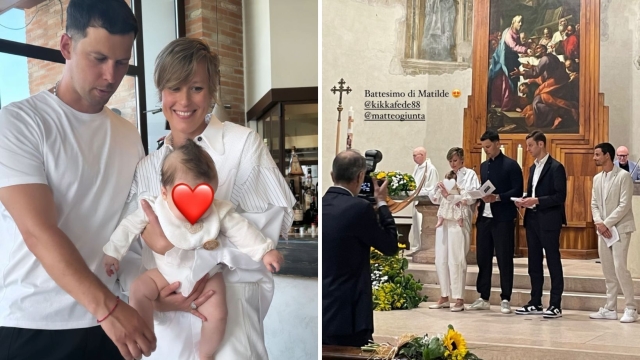 Federica Pellegrini e Matteo Giunta battezzano la piccola Matilde: le foto social