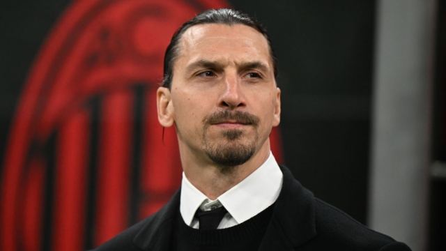 MILAN, ITALY - APRIL 22:  Zlatan Ibrahimovic of AC Milan attends during the Serie A TIM match between AC Milan and FC Internazionale at Stadio Giuseppe Meazza on April 22, 2024 in Milan, Italy. (Photo by Claudio Villa/AC Milan via Getty Images)