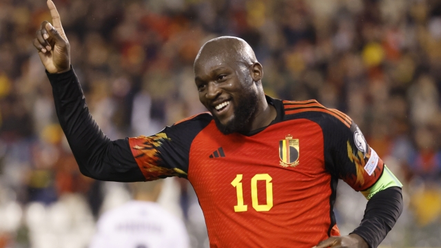 Belgium's Romelu Lukaku, right, celebrates after scoring his sides third goal during the Euro 2024 group F qualifying soccer match between Belgium and Azerbaijan at the King Baudouin stadium in Brussels, Sunday, Nov. 19, 2023. (AP Photo/Geert Vanden Wijngaert)


Associated Press/LaPresse
Only Italy and Spain