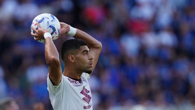 Torino's Adam Masina during the Serie A soccer match between Atalanta  and Torino at the Gewiss Stadium  , north Italy - Sunday 26 May , 2024. Sport - Soccer . (Photo by Spada/LaPresse)