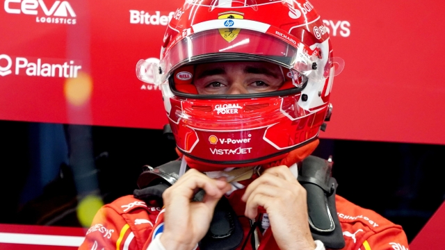 epa11400389 Scuderia Ferrari driver Charles Leclerc of Monaco prepares for the start of the Formula One Grand Prix of Canada at the Circuit Gilles Villeneuve racetrack in Montreal, Canada, 09 June 2024.  EPA/SHAWN THEW