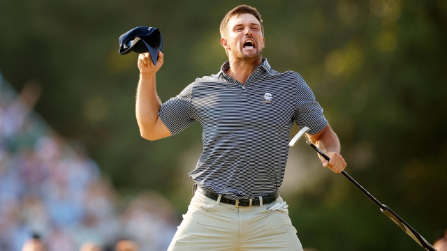 PINEHURST, NORTH CAROLINA - JUNE 16: Bryson DeChambeau of the United States reacts to his winning putt on the 18th green during the final round of the 124th U.S. Open at Pinehurst Resort on June 16, 2024 in Pinehurst, North Carolina.   Alex Slitz/Getty Images/AFP (Photo by Alex Slitz / GETTY IMAGES NORTH AMERICA / Getty Images via AFP)
