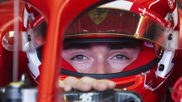 Ferrari driver Charles Leclerc, of Monaco, gets ready for the third practice session at the Formula 1 Canadian Grand Prix auto race Saturday, June 8, 2024 in Montreal. (Ryan Remiorz  /The Canadian Press via AP)