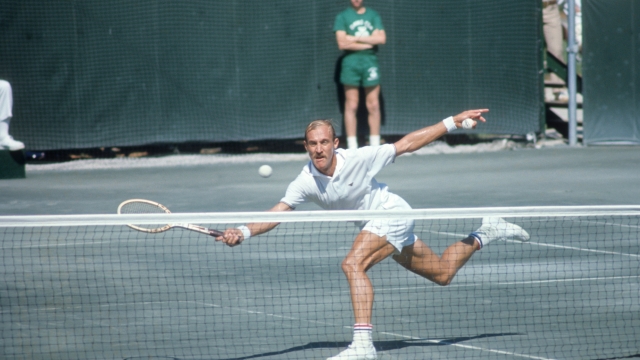 Tennis: Davis Cup: USA Stan Smith in action during match at Olde Providence Racquet Club
Charlotte, NC 10/9/1971
CREDIT: Bruce Roberts (Photo by Bruce Roberts /Sports Illustrated/Getty Images)
(Set Number: X16240 TK1 R6 F17 )