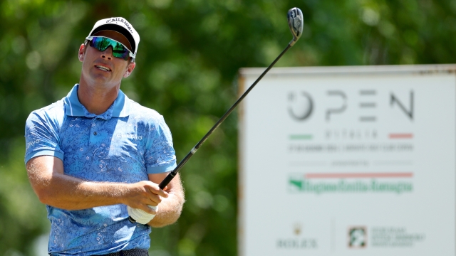 RAVENNA, ITALY - JUNE 28: Andrea Pavan of Italy plays his tee shot on the 3rd hole  during day two of the Italian Open presented by Regione Emilia-Romagna at Adriatic Golf Club Cervia, Milano Marittima on June 28, 2024 in Ravenna, Italy. (Photo by Andrew Redington/Getty Images)