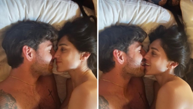 Cecilia Rodriguez e Ignazio Moser selfie a letto