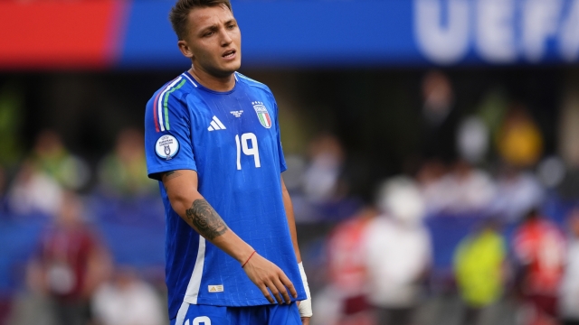 Italy's Mateo Retegui dejected during the Euro 2024 soccer match between Swiss and Italy at the Olympiastadion, Berlin, Germany - Saturday 29, June, 2024. Sport - Soccer . (Photo by Fabio Ferrari/LaPresse)