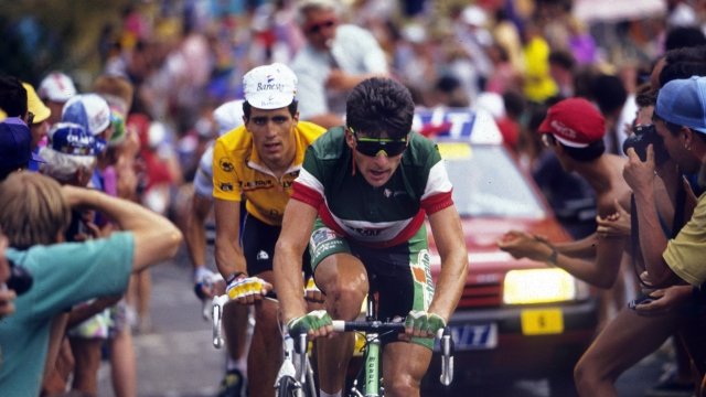 Tour de France 1991 - Gianni Bugno - Miguel Indurain - foto Roberto Bettini/BettiniPhoto©2014