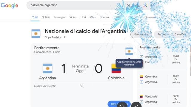 Google celebra la vittoria dell'Argentina