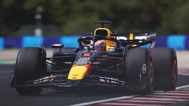 BUDAPEST, HUNGARY - JULY 19: Max Verstappen of the Netherlands driving the (1) Oracle Red Bull Racing RB20 on track during practice ahead of the F1 Grand Prix of Hungary at Hungaroring on July 19, 2024 in Budapest, Hungary. (Photo by Dean Mouhtaropoulos/Getty Images)