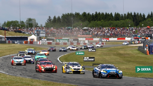 NUERBURG, GERMANY - JUNE 22: The start of the Nurburgring 24h endurance race at Nuerburgring on June 22, 2019 in Nuerburg, Germany. (Photo by Clive Rose/Getty Images for Gran Turismo)