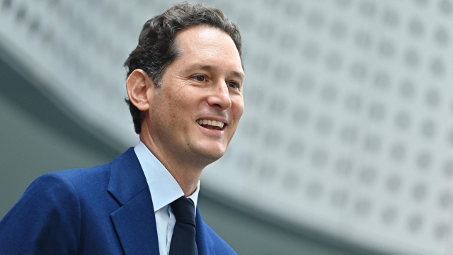 John Elkann presidente Stellantis durante l'anteprima stampa della mostra multimediale Â?Drive Different.DallÂ?Austerity alla mobilitÃ  del futuroÂ? presso museo Mauto di Torino, 23 novembre 2023. ANSA/ALESSANDRO DI MARCO