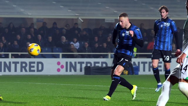 Atalanta's Teun Koopmeiners scores the goal 2-0 during the Italian Serie A soccer match Atalanta BC vs US Sassuolo at the Gewiss Stadium in Bergamo, Italy, 17 February 2024.
ANSA/MICHELE MARAVIGLIA