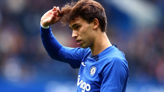 LONDON, ENGLAND - MAY 13: Joao Felix of Chelsea reacts during the Premier League match between Chelsea FC and Nottingham Forest at Stamford Bridge on May 13, 2023 in London, England. (Photo by Clive Rose/Getty Images)