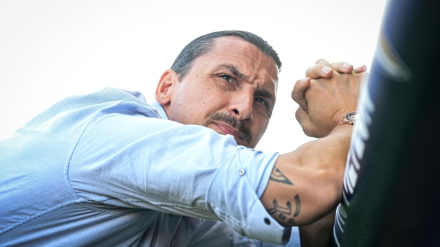 AC Milan's Swedish senior advisor Zlatan Ibrahimovic looks on ahead of the Italian Serie A football match between Parma Calcio 1913 and AC Milan at Ennio-Tardini Stadium in Parma, on August 24, 2024. (Photo by Piero CRUCIATTI / AFP)