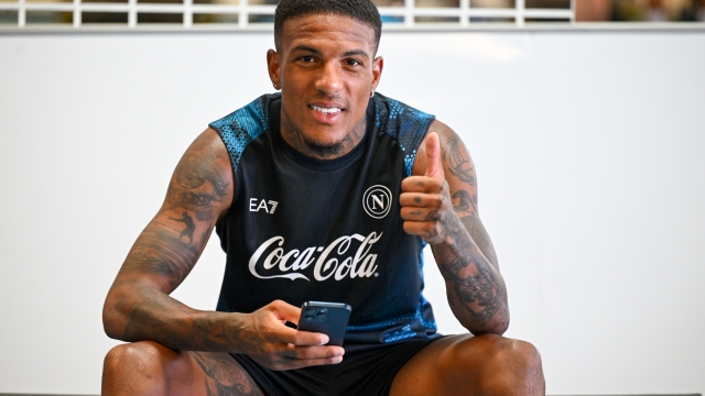 NAPLES, ITALY - JULY 24: SSC Napoli Player Michael Folorunsho attending the medical tests at SSC Napoli Training Center on July 24, 2024 in Castel Volturno (Caserta), Italy. (Photo by SSC NAPOLI/SSC NAPOLI via Getty Images)