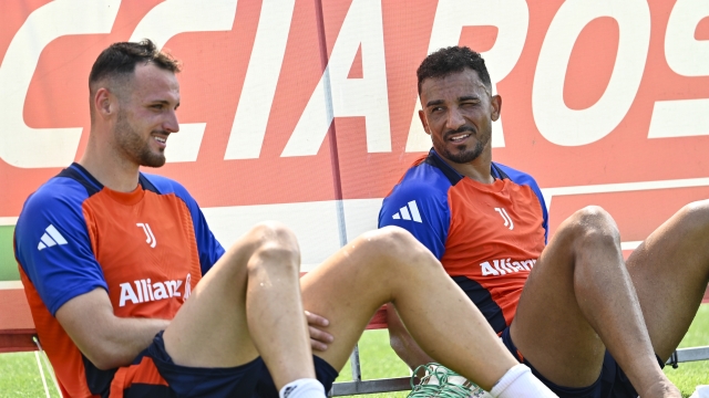 TURIN, ITALY - JULY 30: Danilo Ruiz Da Silva, Federico Gatti of Juventus during a training session at JTC on July 30, 2024 in Turin, Italy. (Photo by Diego Puletto/Juventus/Juventus FC via Getty Images)