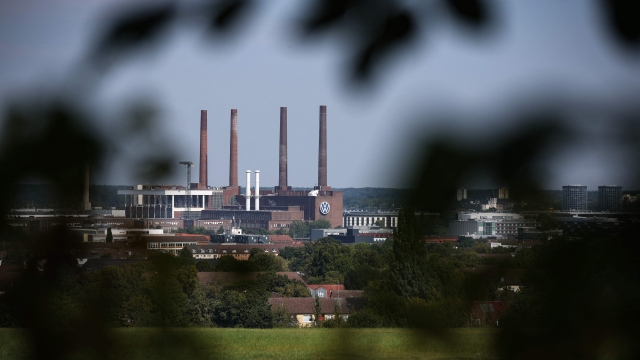 German car maker Volkswagen (VW) company's headquarters are pictured in Wolfsburg, northern Germany, on Sptember 3, 2024. German automotive giant Volkswagen said on September 2, it could take the unprecedented move to close production sites in Germany and threatened further job cuts as its savings plans stalled. (Photo by Ronny HARTMANN / AFP)